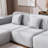 Modern L-Shaped Boneless Modular Compressed Foam Sectional-1645505994