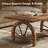 47" Solid Wood Coffee Table, Farmhouse Rectangular Center Table For Living Room
