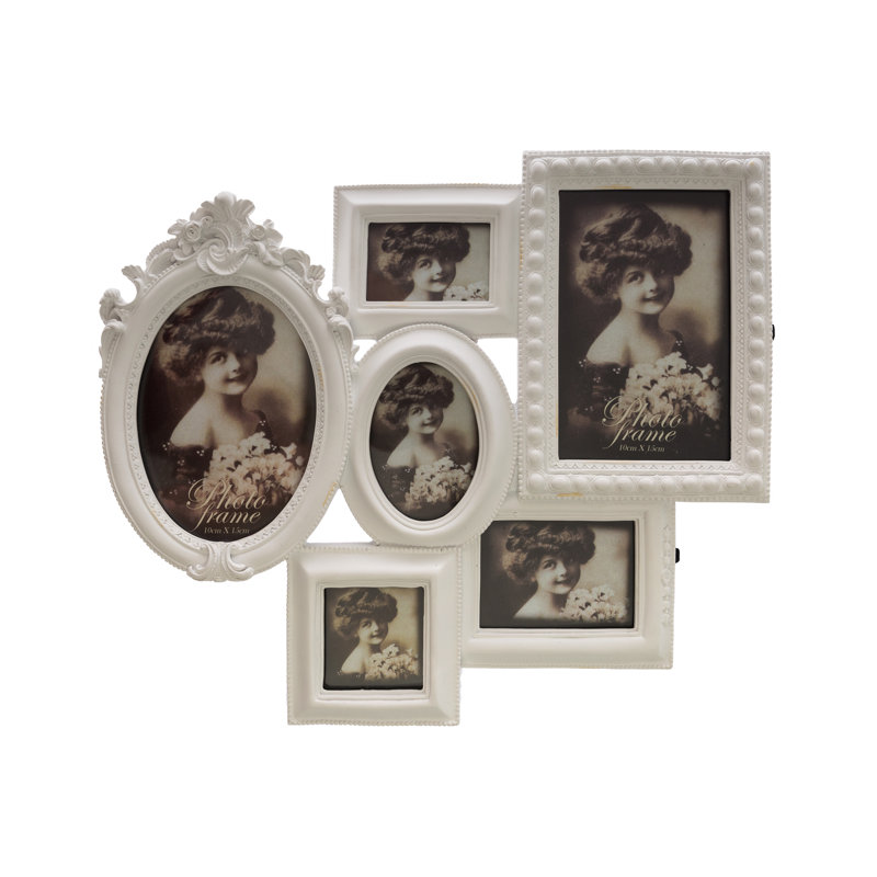 Embossed Picture Frame, White