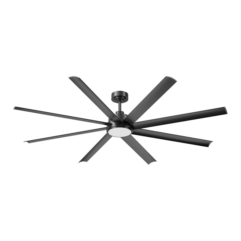 8 Blade Ceiling Fan With Remote, Quiet Reversible Dc Motor, Ceiling Fan With Led Light, Large Modern Ceiling Fan For Indoor & Covered Outdoor Spaces