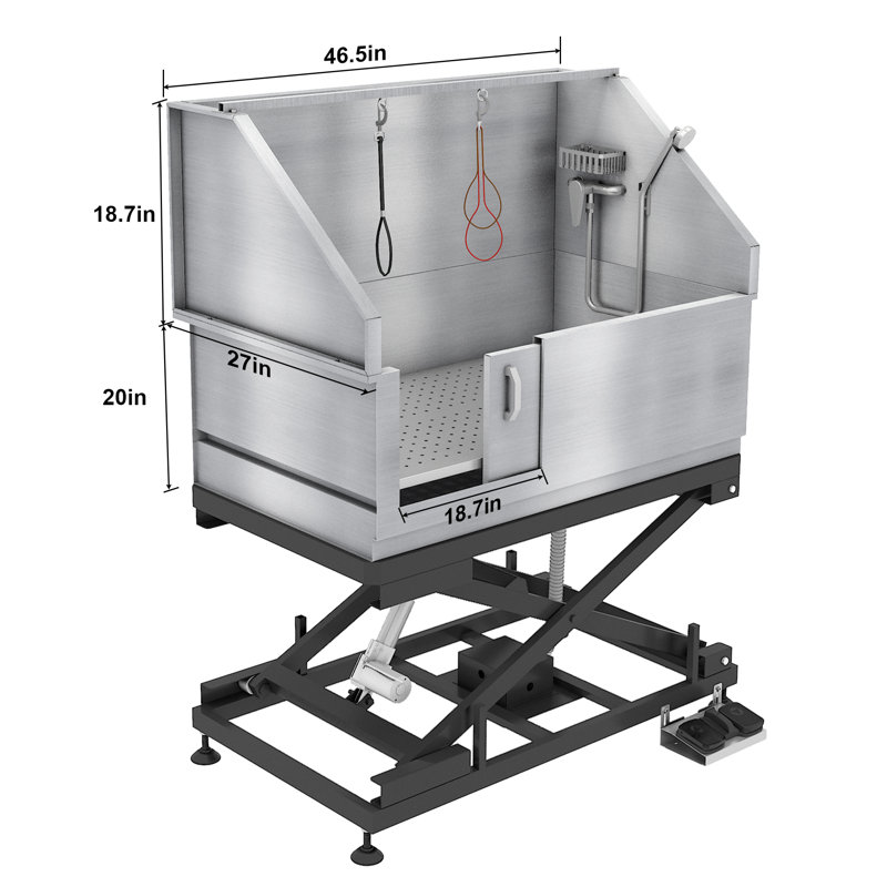 Adjustable Stainless Steel Electric Dog Wash Station