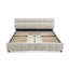Grand lit tapissier en chenille avec tiroir de rangement, tête de lit confortable et cadre robuste pour les chambres élégantes-532571656