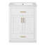 Armoire de salle de bain avec 2 portes et 1 tiroir basculant-1048409508