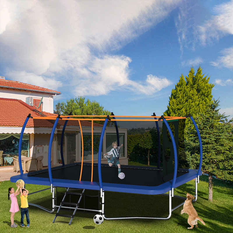 Trampoline carré 10X16FT, Bleu