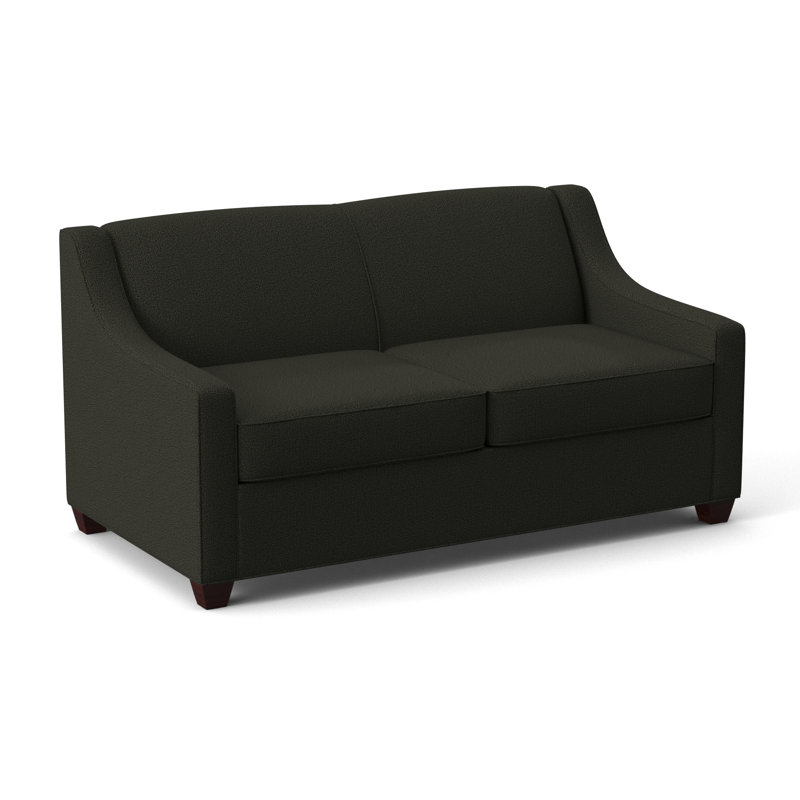 Phillips 68" Recessed Arm Sofa Bed with Reversible Cushions, Empire Mahogany, Dorset Charcoal, Hybrid