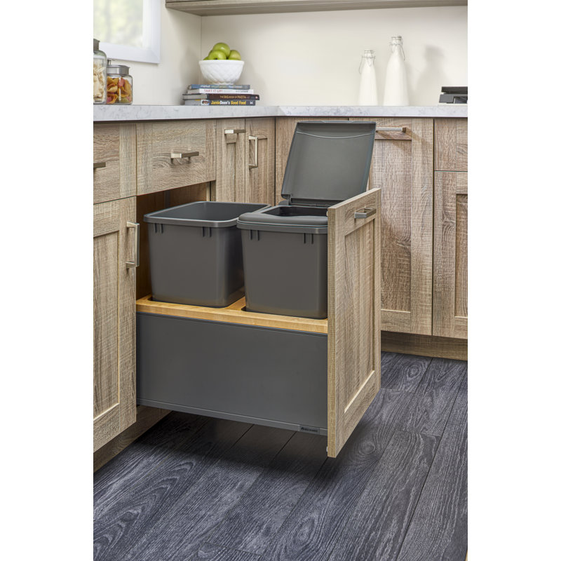 LEGRABOX Double 35 pte Poubelle escamotable Orion, H 20,33 po x l 16,5 po x P 21,73 po