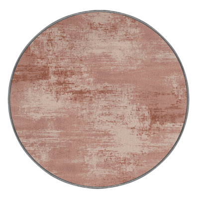 Machine Washable Abstract Brown Area Rug