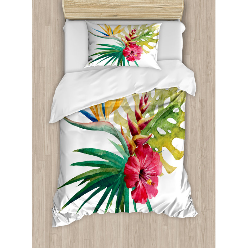 Coastal Polyester Duvet Cover, Twin Duvet Cover + 1 Standard Sham