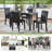 Compact wooden rectangular dining table: space-saving black design for 4 people, perfect for small kitchens & dining areas