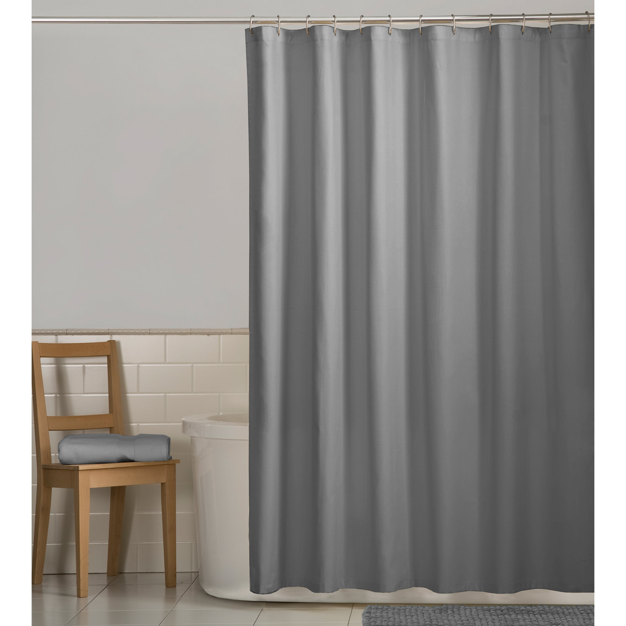 Charlton Home Saver Water Repellant Fabric Shower Curtain Liner