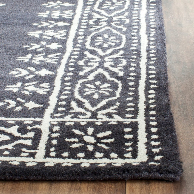 Aletse Martha Stewart Hand Tufted Wool Floral Rug, Rectangle 9' x 12'