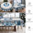 Blue Santa Claus Holiday Decor Washable Polyester Tablecloth