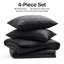 Microfiber Striped Duvet Cover Set with Matching Pillowcases & Fitted Sheet-114247589-114247587