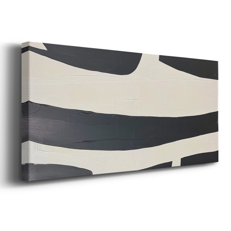 Toile tendue avec châssis abstrait Series # 7 XCVII, H 12 po x l 30 po