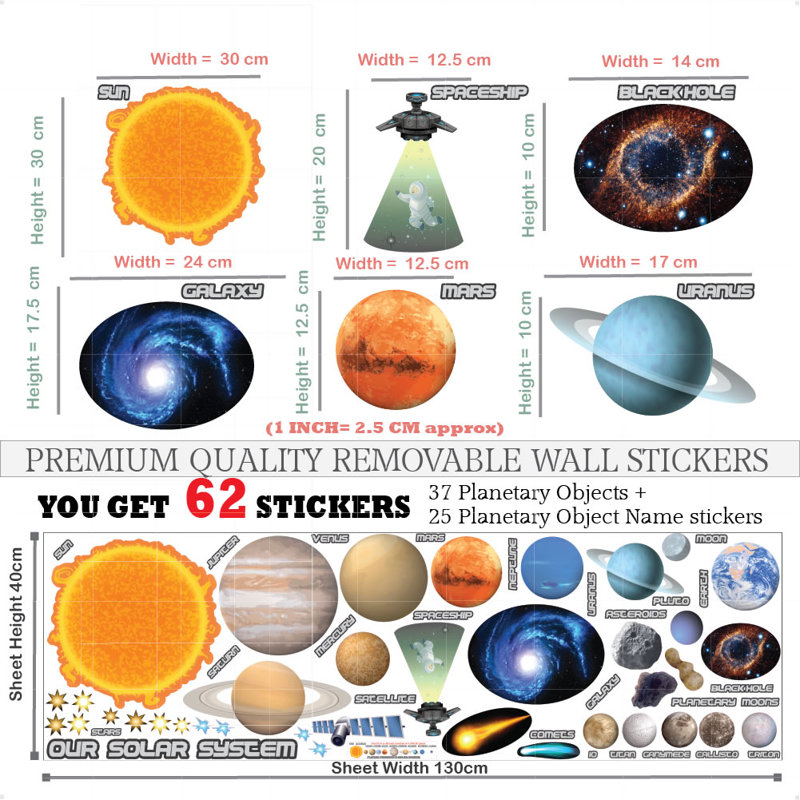 Astrology & Stars Non-Wall Damaging Wall Decal