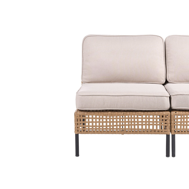 Cassaundra 130cm Wide Straight Patio Sofa