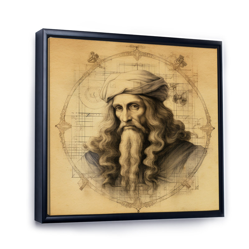 Vinatge, chef-d'œuvre II sur toile, Cadre flottant noir, H 36 po x l 36 po x P 1,5 po