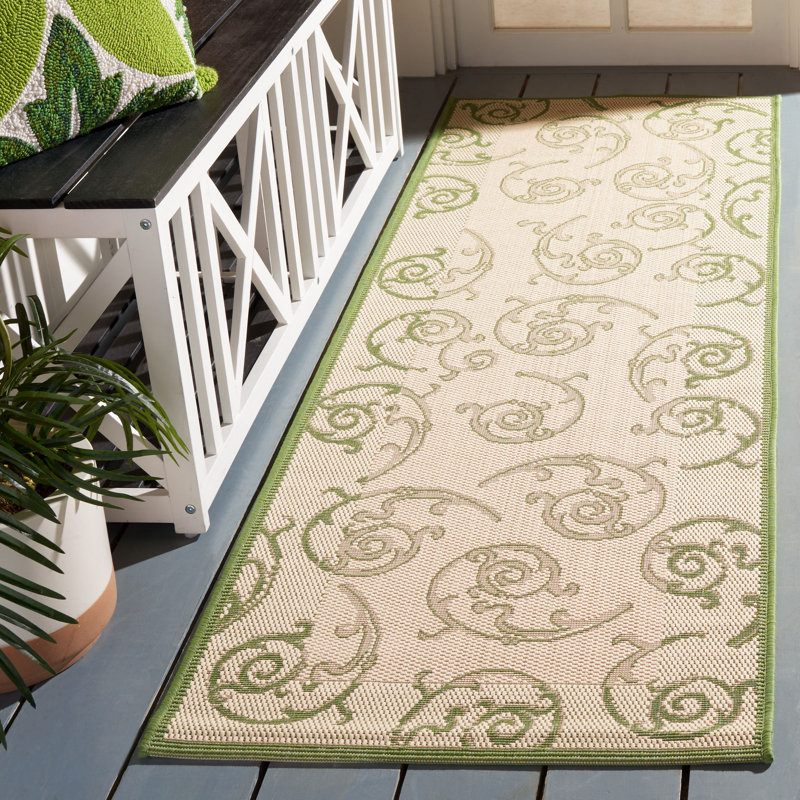 Darryl-James Performance Floral Indoor/Outdoor Area Rug, Runner 2'3" x 10'