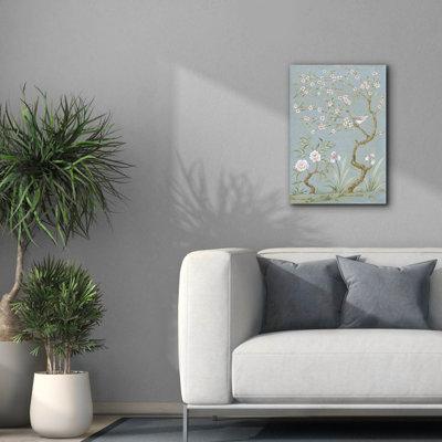 «Spring Mural 1 Blue» par Julia Purinton, art mural sur toile