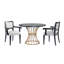 Ensemble de table de salle à manger Barrett pour 2 personnes avec chaises rembourrées et plateau en placage de bois-129020415