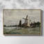 Moulin à vent à Zaandam, 1871 - Claude Monet, toile tendue avec châssis-132873826-132873832