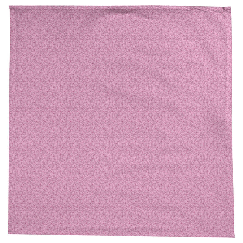 Leffel Geometric 100% Cotton Square Tablecloth, Pink Ornate Circles