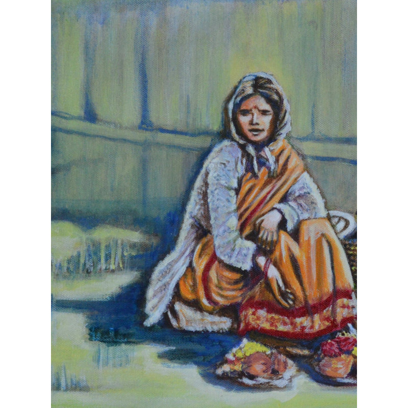 Tordside Vendor - Peinture acrylique | Acrylique sur toile | Par Usha Shantharam