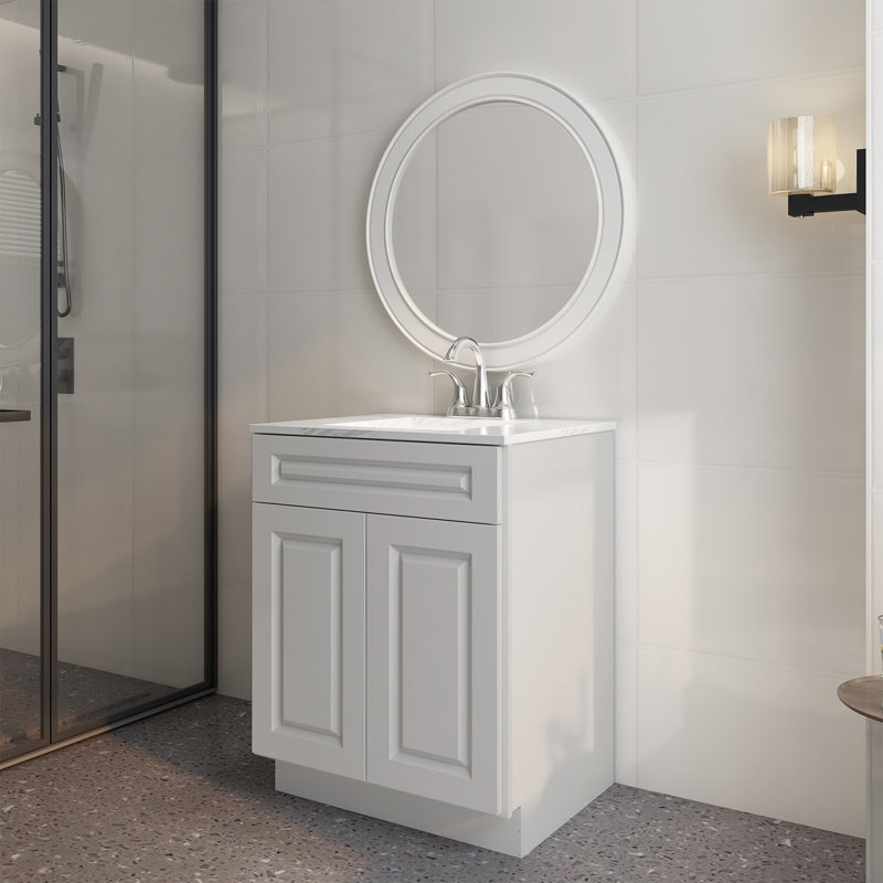 Base de meuble-lavabo simple 27 po seulement, Style traditionnel colombe