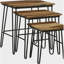Ensemble de 3 tables gigognes noires naturelles