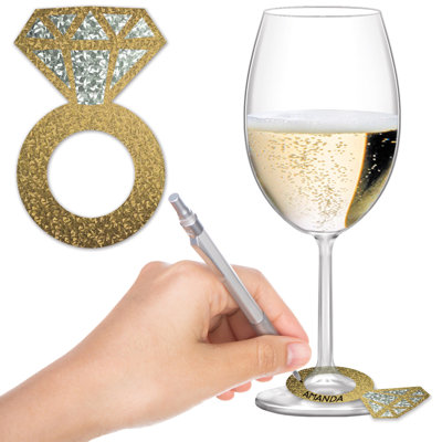 Diamond Ring Wine Glass Markers Diamond Ring Wine Glass Markers