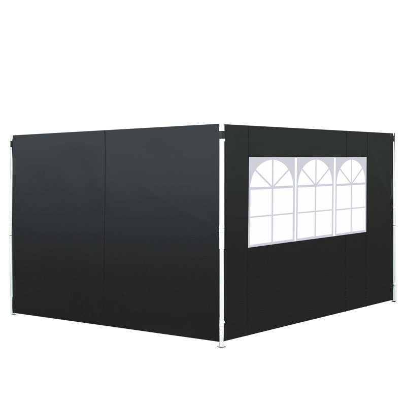 Segovia Dakota Fields Fabric Side Wall for Gazebo, Black