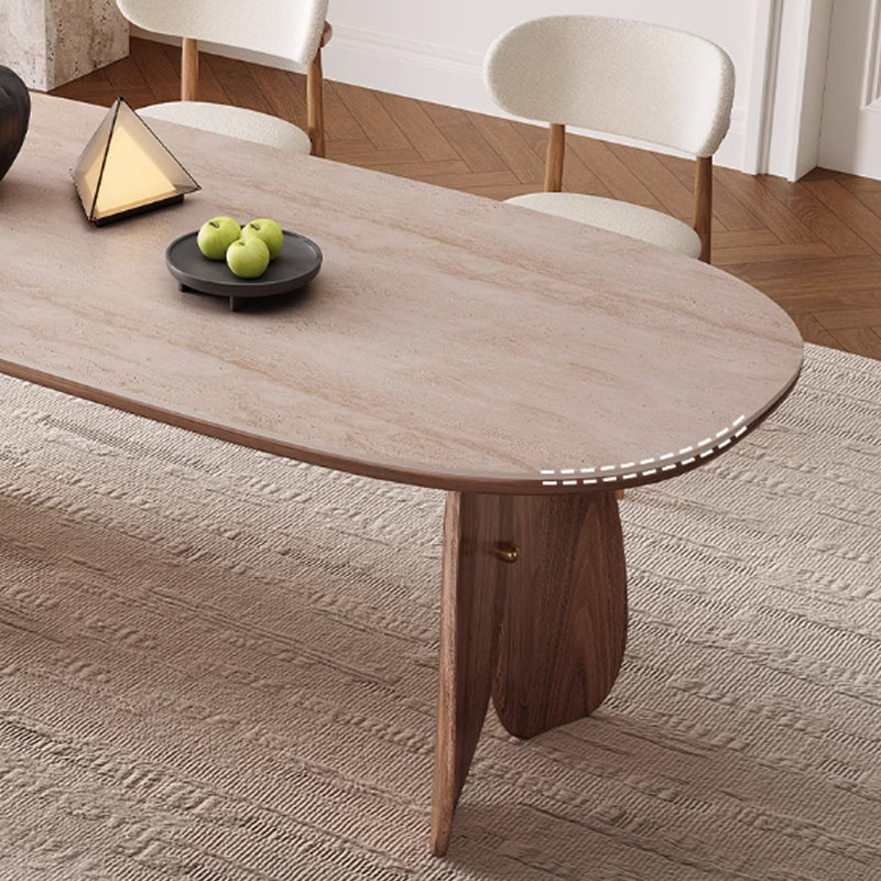 Magnifique table de salle à manger ovale, H 29,52 po x L 70,86 po x l 31,49 po 