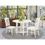 L'ensemble 3 pièces de table et chaises de cuisine comprend une table de salle à manger ronde avec Dropleaf et des tablettes et 2 chaises de salle à manger, babeurre et cerise-109867297-109867298
