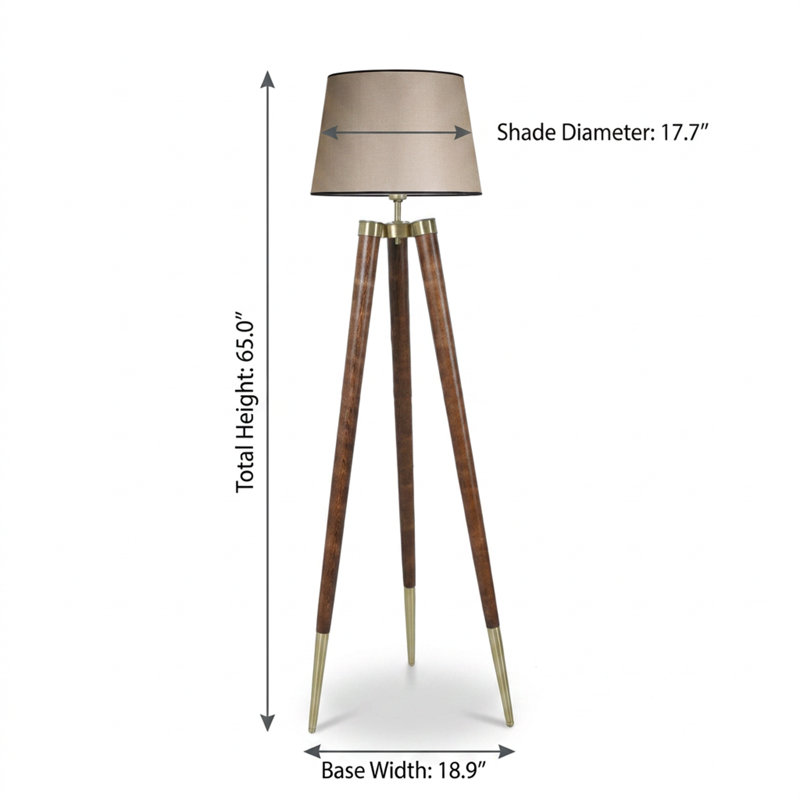 Lampe sur pied à abat-jour tambour Verve