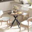 HOMCOM 80cm Round Dining Table, Industrial Kitchen Table with Steel Legs-648340200-648340203