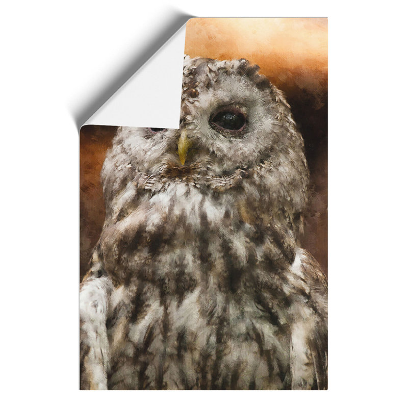 Tawny Owl Painting - Frameless Print, 42cm H x 30cm W x 0.1cm D
