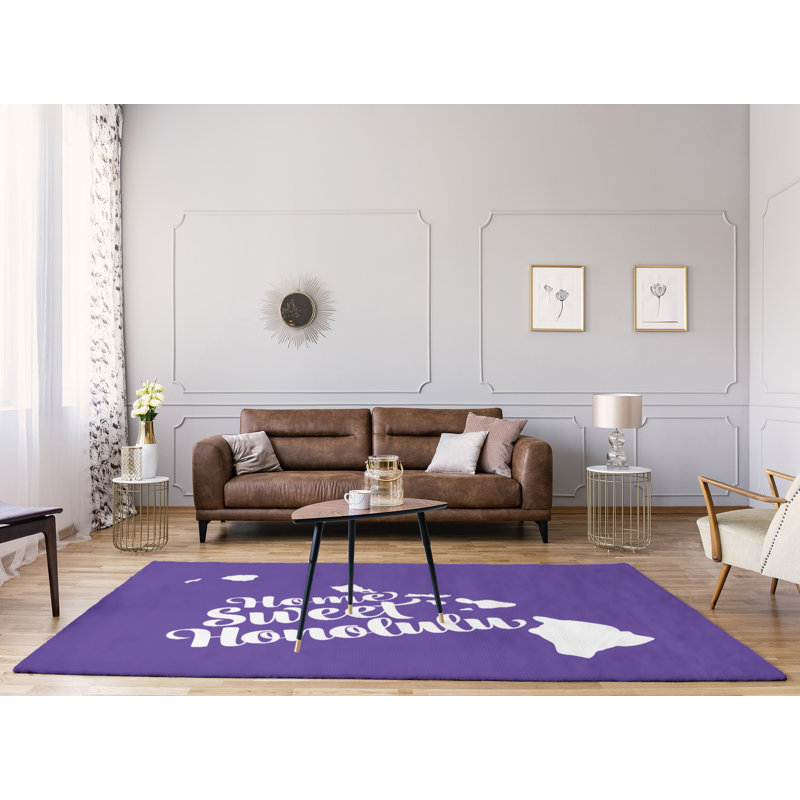 Tapis en poly-chenille honolulu hawaii, Rectangle 8 pi x 10 pi