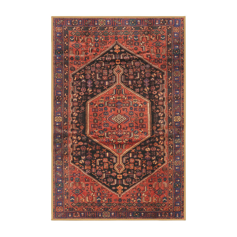 Tapis rouge/vert traditionnel, Rectangle 8 pi x 12 pi