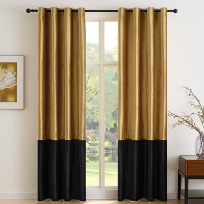 Velvet Room Darkening Curtain Panel. Blackout Thermal-Insulated Patchwork Drapes for Bedroom Living Room Window（set of 2）