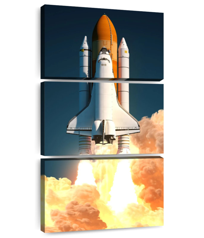 Lancement de la Navette Spatiale, H 80 po x l 39 po