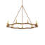 Savoie 9 - Light Wrought Iron/Rattan Chandelier by Suzanne Dui