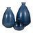 Modern Smooth Glass Vase for Home Decor Styling - Decorative Coastal Accent Tall Flower Vase for Tabletop, Shelf, or Console Setup - Blue-93464911