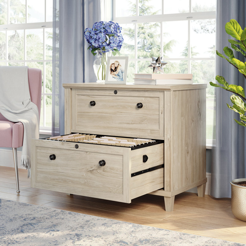 Hammond 33.19'' Wide 2 -Drawer File Cabinet, Chalk Oak