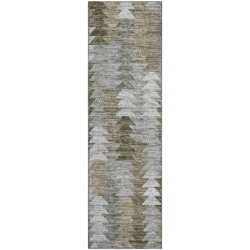 Premium Machine Washable Cerrito Brown Rug, Runner 2'3" x 7'6"