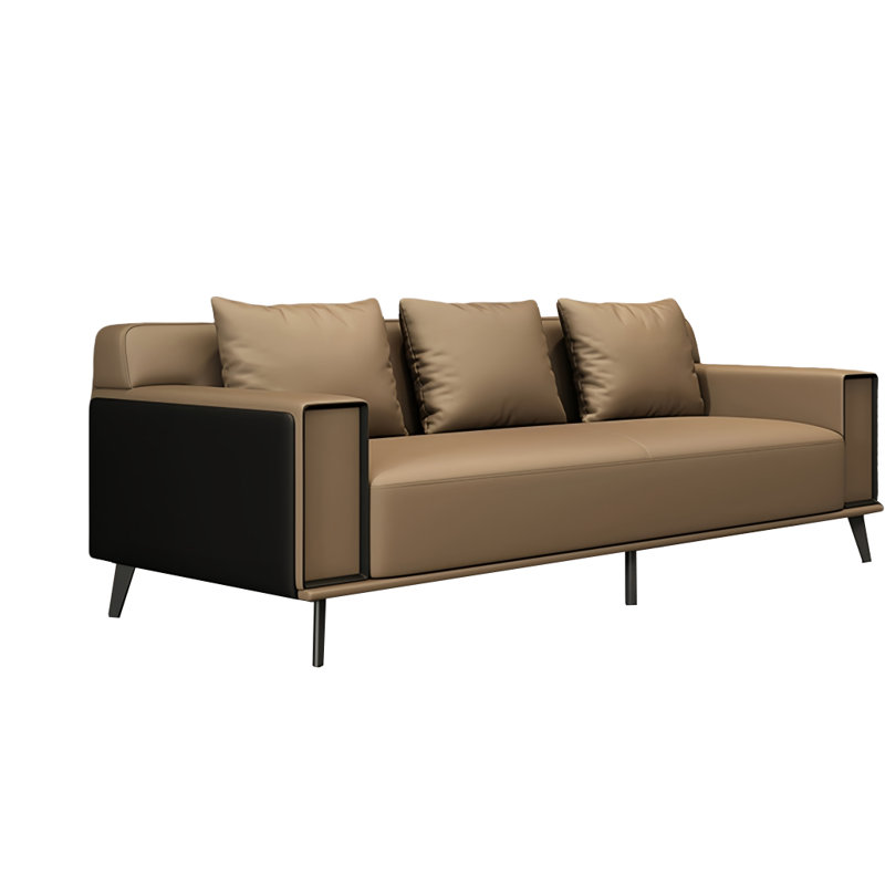 Canapé luxueux haut de gamme, H 29,92 po x l 86,61 po x P 36,22 po, Faux cuir, 3