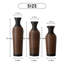 Ensemble de 3 vases de sol en rotin de PVC tissés à la main, grands vases à deux tons noirs et bruns pour le salon