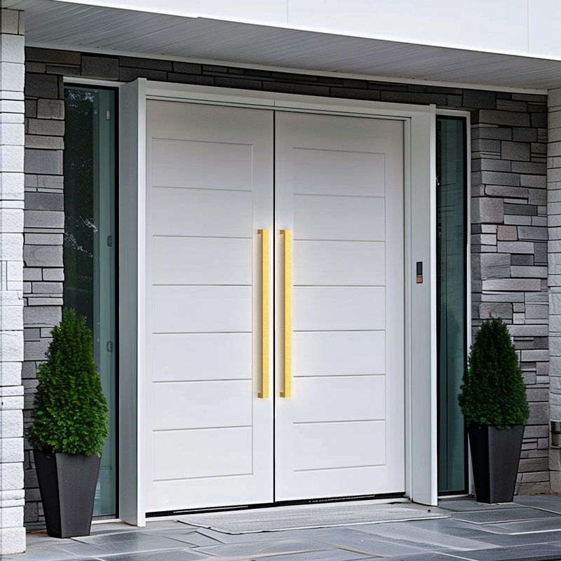 Push/pull Square Door Handle - 36" Gold, 36" H x 1.4" W x 2.5" D