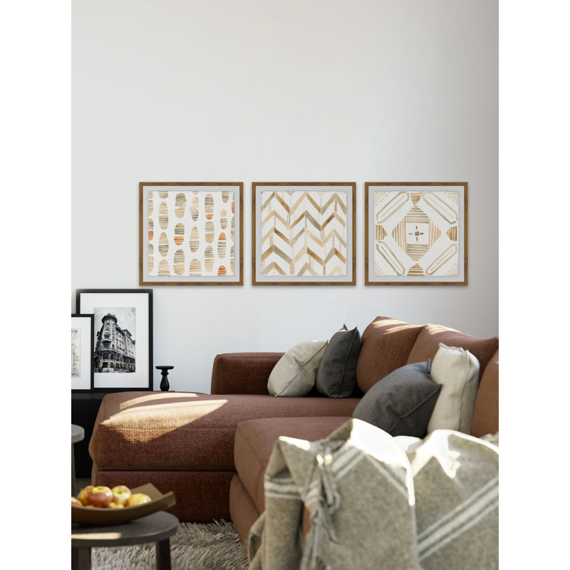 «All About the Lines Triptych» - ensemble de cadres photo, H 12 po x l 12 po x P 1,5 po