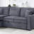 Convertible Sectional Dark Gray Color Corduroy Reversible Chaise W Storage And Sofa Pull Out Bed Pillows Living Room 2Pc Set-903376375