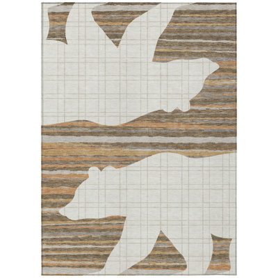 Machine Washable Indoor/Outdoor Chantille ACN2577 Lodge Rug